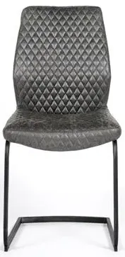 Charlie Cantilever Dining Chair - Grey, Faux Leather image