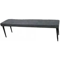Charlie Grey Faux Leather Dining Bench - Grey