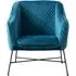 Cleo Accent Chair - Blue, Velvet