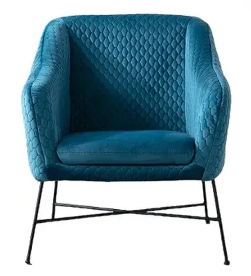 Cleo Accent Chair - Blue, Velvet image