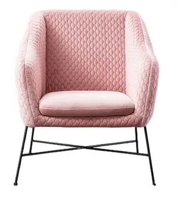 Cleo Accent Chair - Pink, Velvet