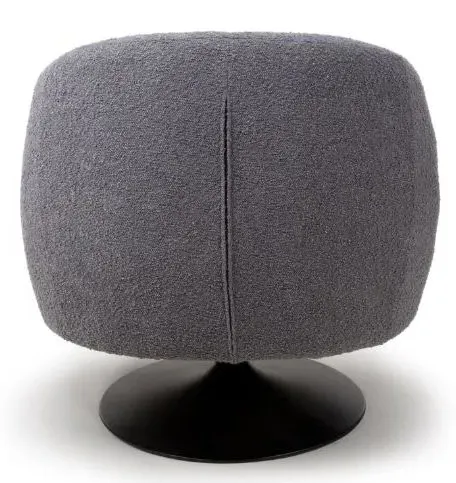 Club Swivel Accent Chair - Grey, Fabric