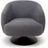 Club Swivel Accent Chair - Grey, Fabric