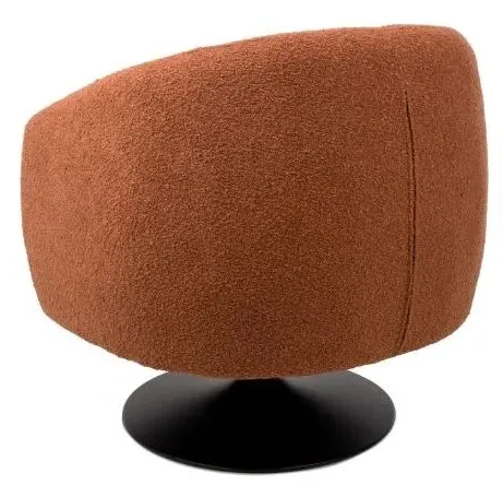 Club Swivel Accent Chair - Orange, Fabric