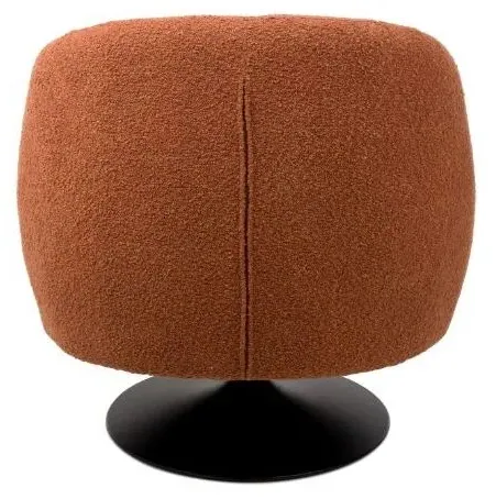 Club Swivel Accent Chair - Orange, Fabric