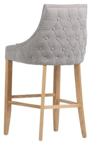Cole Fabric Bar Chair Set of 2 - Grey