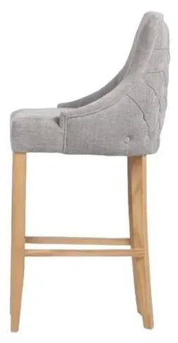 Cole Fabric Bar Chair Set of 2 - Grey