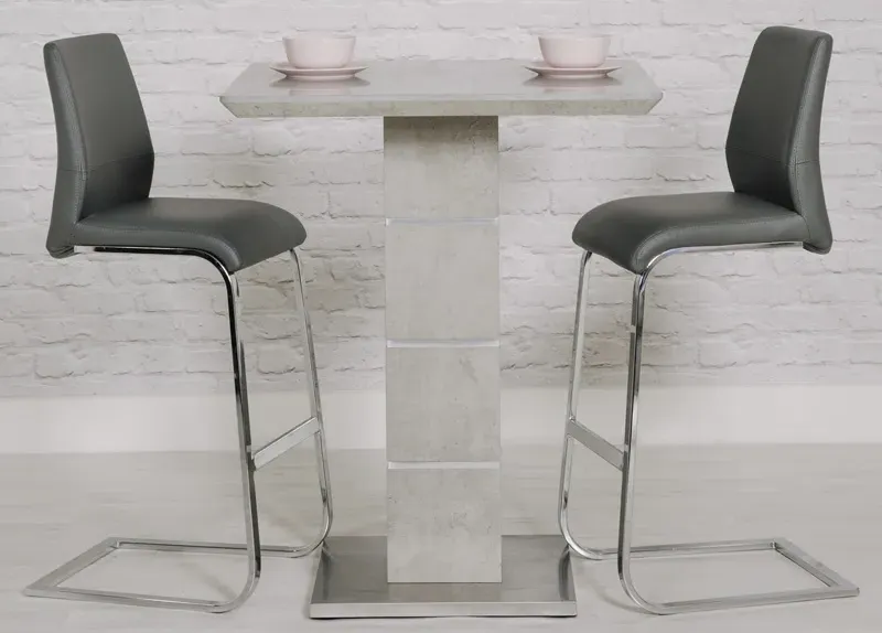 Delta Bar Table - Concrete Effect
