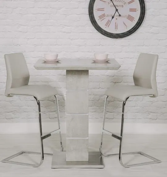 Delta Bar Table - Concrete Effect