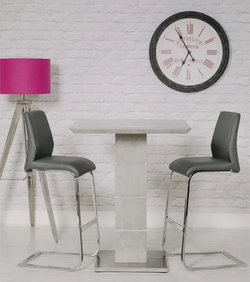 Delta Bar Table - Concrete Effect
