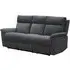 Detroit 3-Seater Manual Recliner Sofa - Grey, Fabric