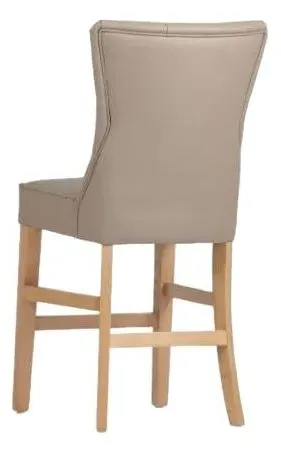 Eaton Counter Chair - Taupe, Faux Leather