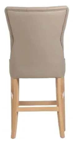 Eaton Counter Chair - Taupe, Faux Leather