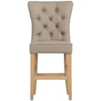 Eaton Counter Chair - Taupe, Faux Leather