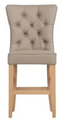 Eaton Counter Chair - Taupe, Faux Leather image