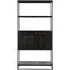 Fusion 2 Door Bookcase - Black, Mango Wood