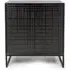 Fusion 2 Door Drinks Cabinet with Drawer - Black, Mango Wood
