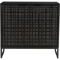 Fusion Small 2 Door Sideboard - Black, Mango Wood