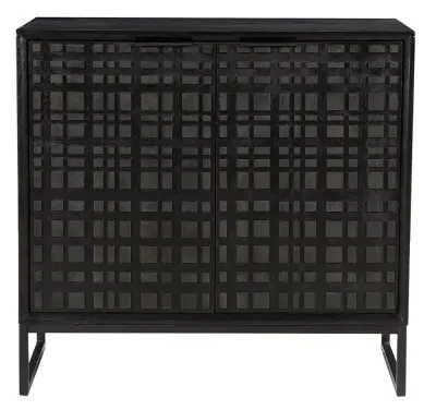 Fusion Small 2 Door Sideboard - Black, Mango Wood image