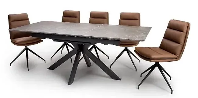 Galaxy 6-8 Seater Extending Dining Table - Brown, Ceramic