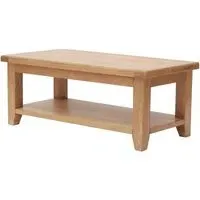 Hampshire 110cm Coffee Table with Shelf - Oak