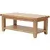 Hampshire 110cm Coffee Table with Shelf - Oak