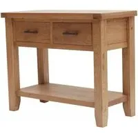 Hampshire 2 Drawer Console Table - Natural, Oak