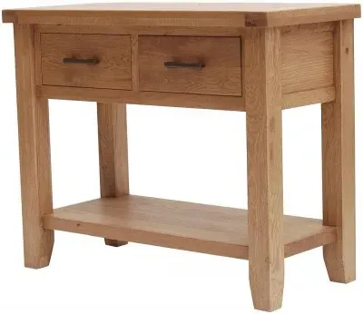 Hampshire 2 Drawer Console Table - Natural, Oak