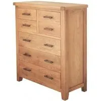Hampshire Oak 3+4 Drawer Chest - Natural Lacquered