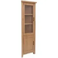 Hampshire Oak Corner Display Cabinet - Natural
