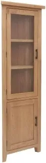 Hampshire Oak Corner Display Cabinet - Natural image