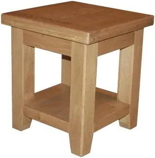Hampshire Oak End Table with Shelf - Natural image