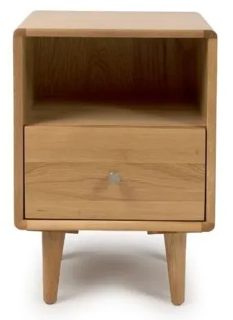 Jenson 1 Drawer Bedside Cabinet - Light Oak