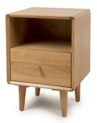Jenson 1 Drawer Bedside Cabinet - Light Oak image