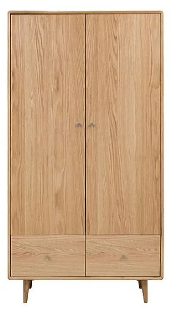 Jenson 2 Door 2 Drawer Double Wardrobe - Light Oak