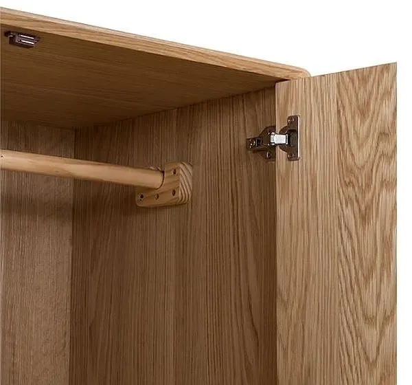 Jenson 2 Door 2 Drawer Double Wardrobe - Light Oak