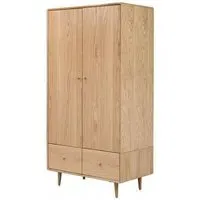 Jenson 2 Door 2 Drawer Double Wardrobe - Light Oak