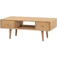 Jenson 2 Drawer Coffee Table - Light Oak