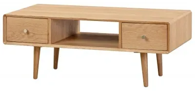 Jenson 2 Drawer Coffee Table - Light Oak image