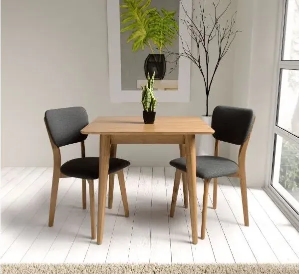 Jenson 2-Seater Square Dining Table - Light Oak