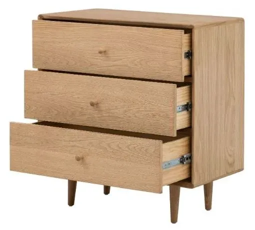 Jenson 3 Drawer Small Chest - Light Oak