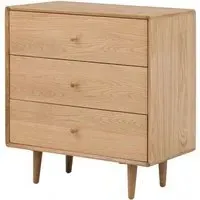 Jenson 3 Drawer Small Chest - Light Oak