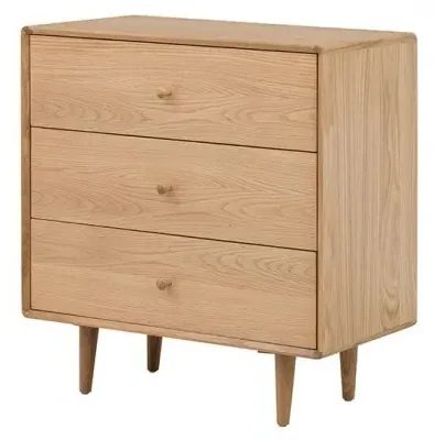 Jenson 3 Drawer Small Chest - Light Oak image