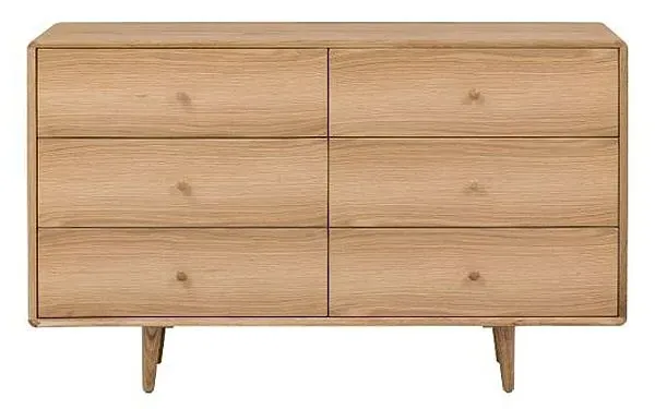 Jenson 6 Drawer Wide Chest - Light Oak