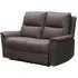 Kansas 2-Seater Power Reclining Sofa - Truffle, Faux Leather