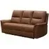 Kansas 3-Seater Reclining Sofa - Tan, Faux Leather
