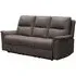 Kansas 3-Seater Reclining Sofa - Truffle, Faux Leather