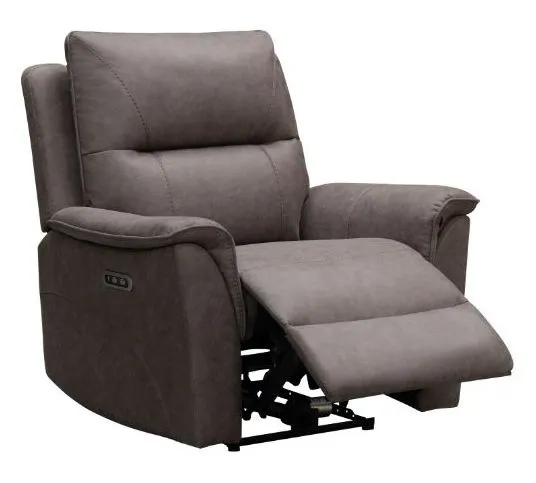 Kansas Power Recliner Chair - Truffle, Faux Leather