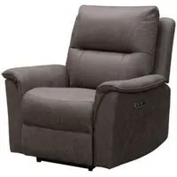 Kansas Reclining Armchair - Truffle, Faux Leather