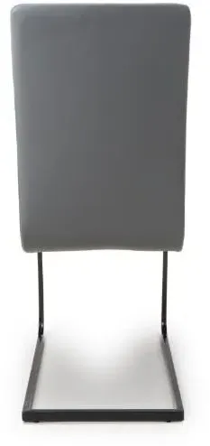 Loft Cantilever Dining Chair - Grey, Faux Leather